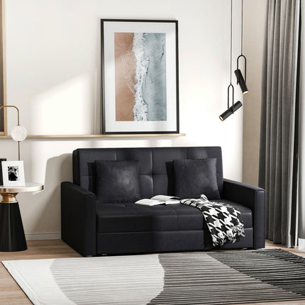 2-Sitzer Schlafsofa mit Stauraum und Polycotton-Kissen, grau