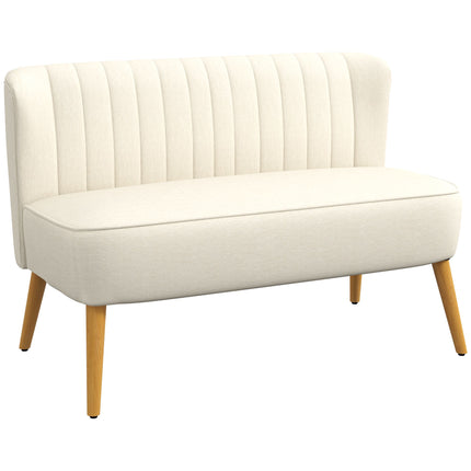 2-Sitzer-Sofa, Cremeweiß, weiche Polsterung, 220 kg Tragkraft