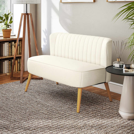 2-Sitzer-Sofa, Cremeweiß, weiche Polsterung, 220 kg Tragkraft