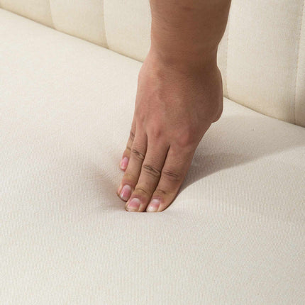 2-Sitzer-Sofa, Cremeweiß, weiche Polsterung, 220 kg Tragkraft
