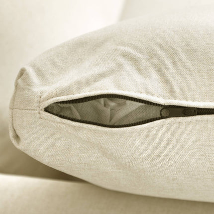2-Sitzer-Sofa in Leinenoptik, gepolsterter Zweisitzer, beige