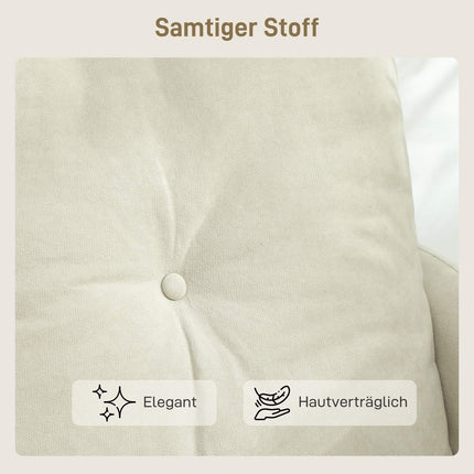 2-Seater Sofa, Foam Cushion, Fabric Cover, Cream White