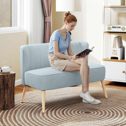2-Sitzer-Sofa, Hellgrün, Leinenbezug, 220 kg