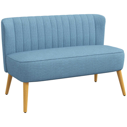 2-Sitzer Sofa, weiche Polsterung, pflegeleichter Bezug, Blau