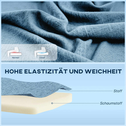 2-Sitzer Sofa, weiche Polsterung, pflegeleichter Bezug, Blau