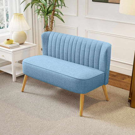 2-Sitzer Sofa, weiche Polsterung, pflegeleichter Bezug, Blau