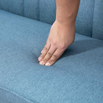 2-Sitzer Sofa, weiche Polsterung, pflegeleichter Bezug, Blau
