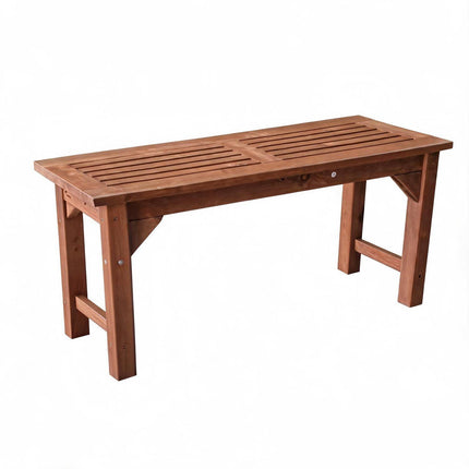 2-Seater Solid Wood Garden Bench – Weatherproof, 100x30.5 cm