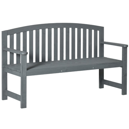 2-Seater Wooden Garden Bench, Weatherproof, 240kg Capacity