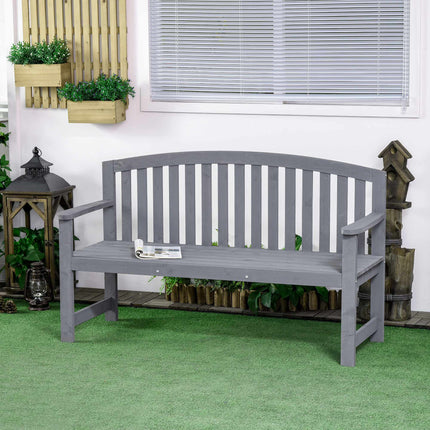 2-Seater Wooden Garden Bench, Weatherproof, 240kg Capacity
