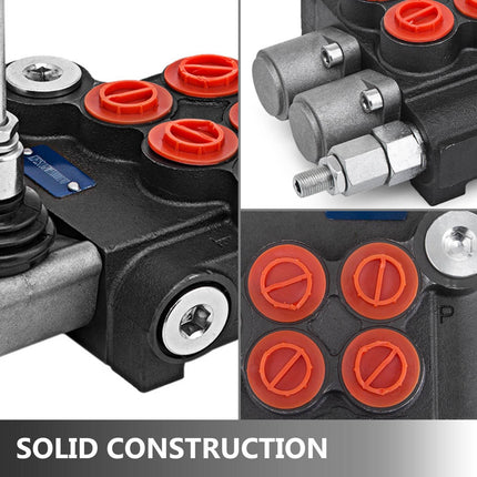 2-Spool Hydraulic Directional Control Valve, 11 GPM 3600 PSI