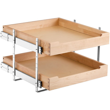 2-Tier Pull-Out Cabinet Organizer, 20W x 21D, Soft-Close