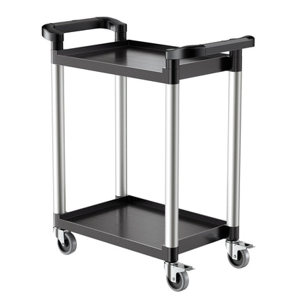 2-Tier Utility Cart, 300 lb Capacity, Locking Casters