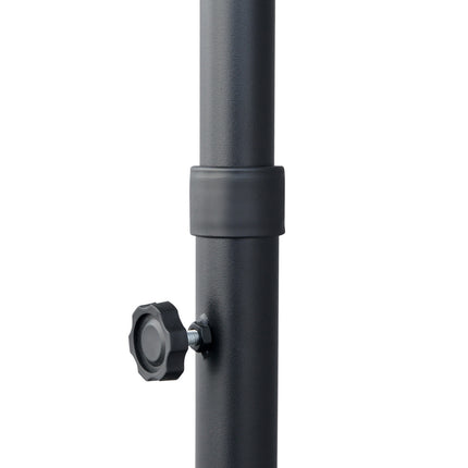 Halbrunder Balkonsonnenschirm 2x2m, Wasserdicht Dunkelgrau