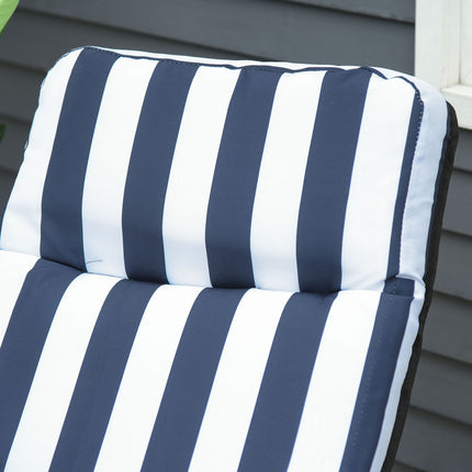 Klappbare Gartenstühle mit Auflage – 5 Positionen, blau
