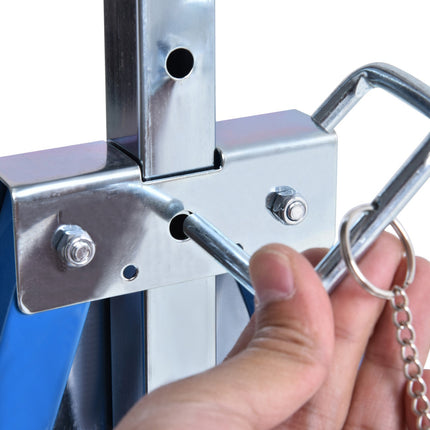 Klappbarer Stahlbock, 200 kg, höhenverstellbar, blau