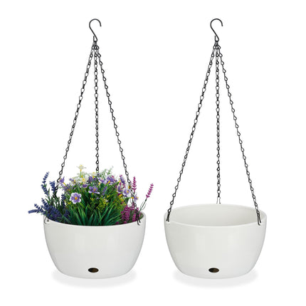 2 hanging baskets with water containers - XL