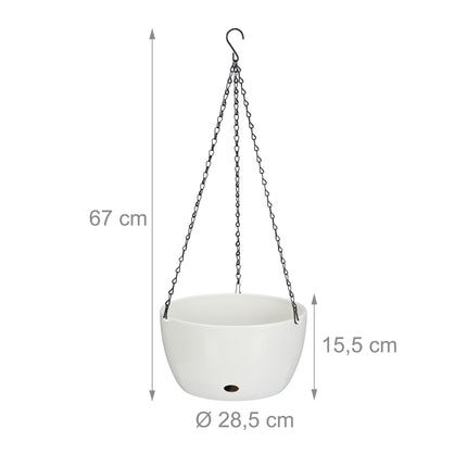 2 hanging baskets with water containers - XL