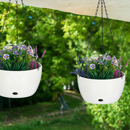 2 hanging baskets with water containers - XL
