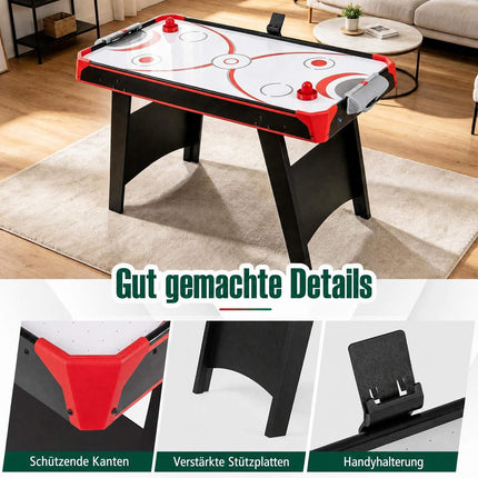 2-in-1 Air Hockey & Table Tennis Game Table with 12V Fan