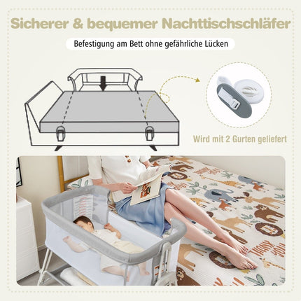 2-in-1 Babybett und Stubenwagen mit verstellbaren Höhen