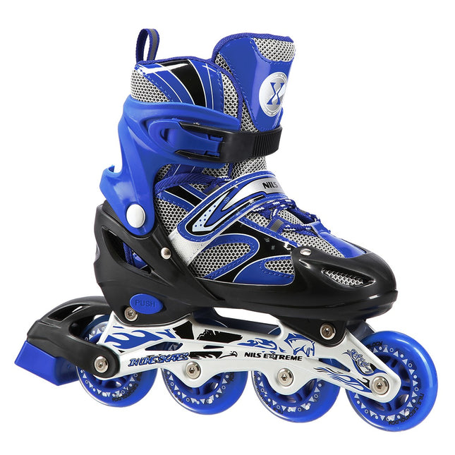 2-in-1 Inlineskates & Schlittschuhe Blau, Größe L (39-42)