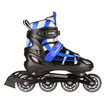 2-in-1 Dark Blue Inline & Hockey Ice Skates, Size S (31-34)