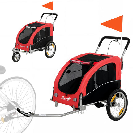 2-in-1 Hundeanhänger mit Joggerfunktion, faltbar, bis 20 kg