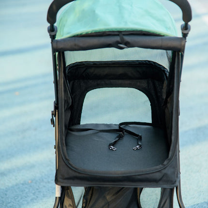Zusammenklappbarer Tierkinderwagen mit Regenschutz für kleine Hunde und Katzen