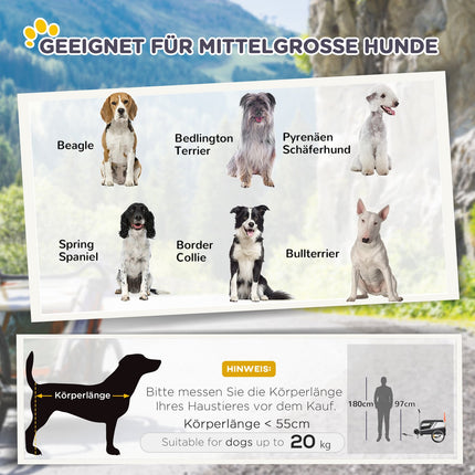 Fahrradanhänger für Hund und Haustier, atmungsaktives Oxford-Gewebe