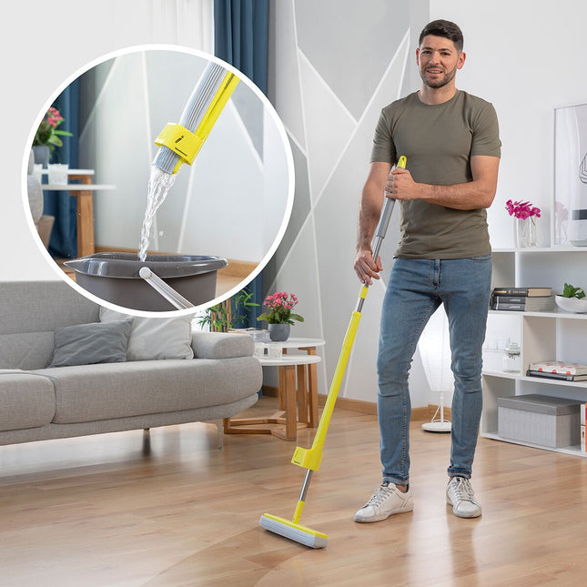 2-in-1 Staubmopp-Bodenmopp mit selbstauswringendem Schwamm Wringop InnovaGoods