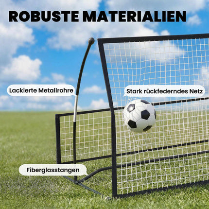 2-in-1 Foldable Soccer Rebounder, Black, 200 x 94 cm
