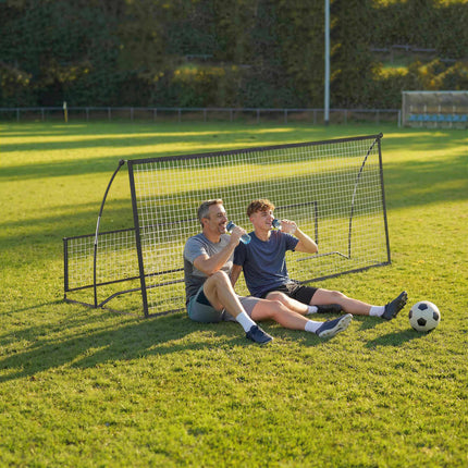 2-in-1 Foldable Soccer Rebounder, Black, 200 x 94 cm