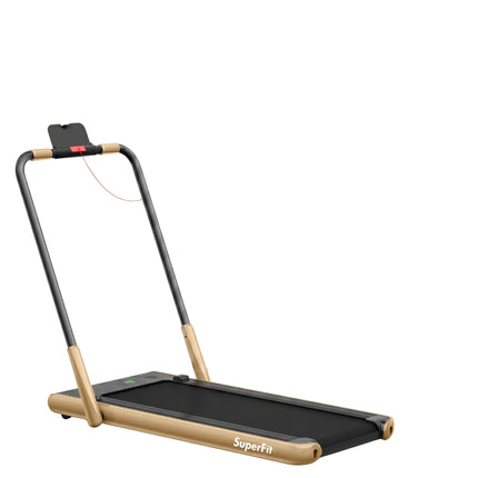 2-in-1 Klappbares Laufband mit LED-Display und Fernbedienung