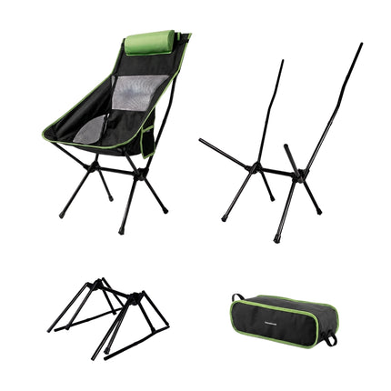 2-in-1 faltender Camping-Schaukelstuhl mit Tasche & Kissen