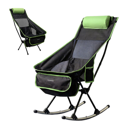 2-in-1 faltender Camping-Schaukelstuhl mit Tasche & Kissen