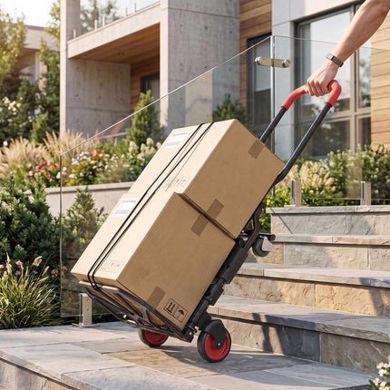 2-in-1 Folding Hand Truck and Platform Cart, Steel, 120 kg Load, Swivel Wheels