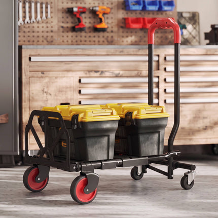 2-in-1 Folding Hand Truck and Platform Cart, Steel, 120 kg Load, Swivel Wheels