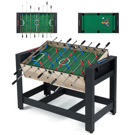2-in-1 Kicker- & Billardtisch – Kompaktes, stabiles Design