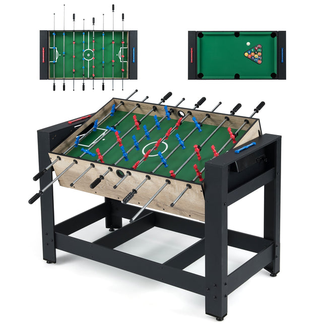 2-in-1 Kicker- & Billardtisch – Kompaktes, stabiles Design