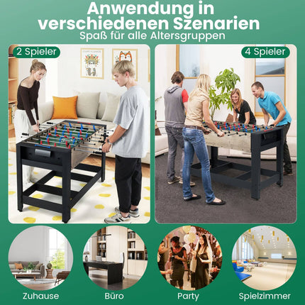 2-in-1 Kicker- & Billardtisch – Kompaktes, stabiles Design