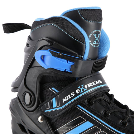2-in-1 Inline & Ice Skates, Black/Blue, Size L (34-38)