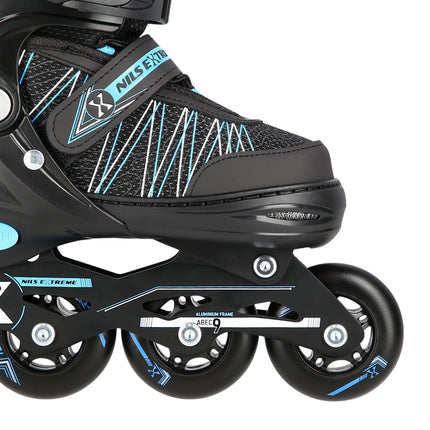 2-in-1 Inline & Ice Skates, Black/Blue, Size L (39-42)