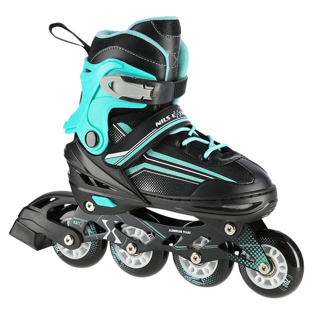 2-in-1 Inlineskates & Schlittschuhe, Schwarz/Blau, Größe L (39-43)