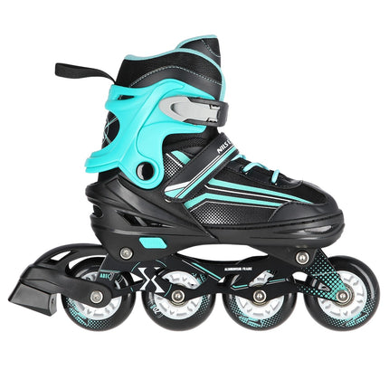 2-in-1 Inliner & Schlittschuhe, Schwarz/Blau, Größe S (29-33)