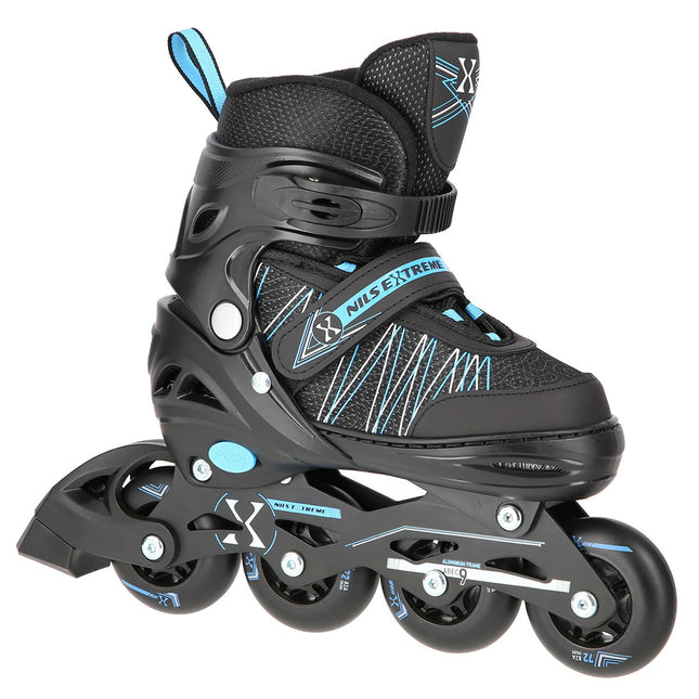 2-in-1 Inliner & Schlittschuhe, Schwarz/Blau, Größen 31-34