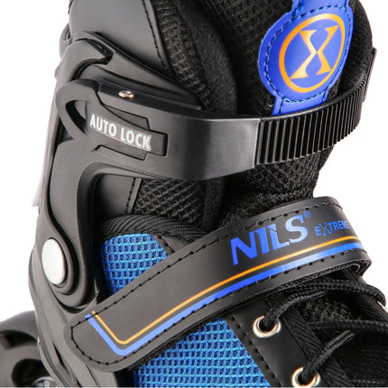 2-in-1 Inliner und Schlittschuhe, Schwarz-Orange, Größe L (39-43)