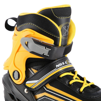 2-in-1 Inline & Ice Skates, Black/Orange, Size S (29-33)