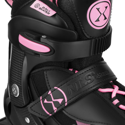 2-in-1 Inliner & Schlittschuhe, Pink, Größe S (32-35)