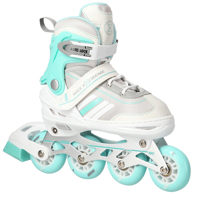 2-in-1 Inlineskates & Schlittschuhe, Weiß/Blau, Größe M (34-38)
